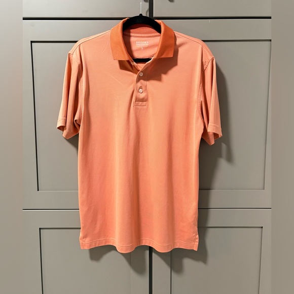 Brooks Brothers Men's Polo Shirt Terra Cotta Orange Performance Golf | Small - Picture 3 of 16